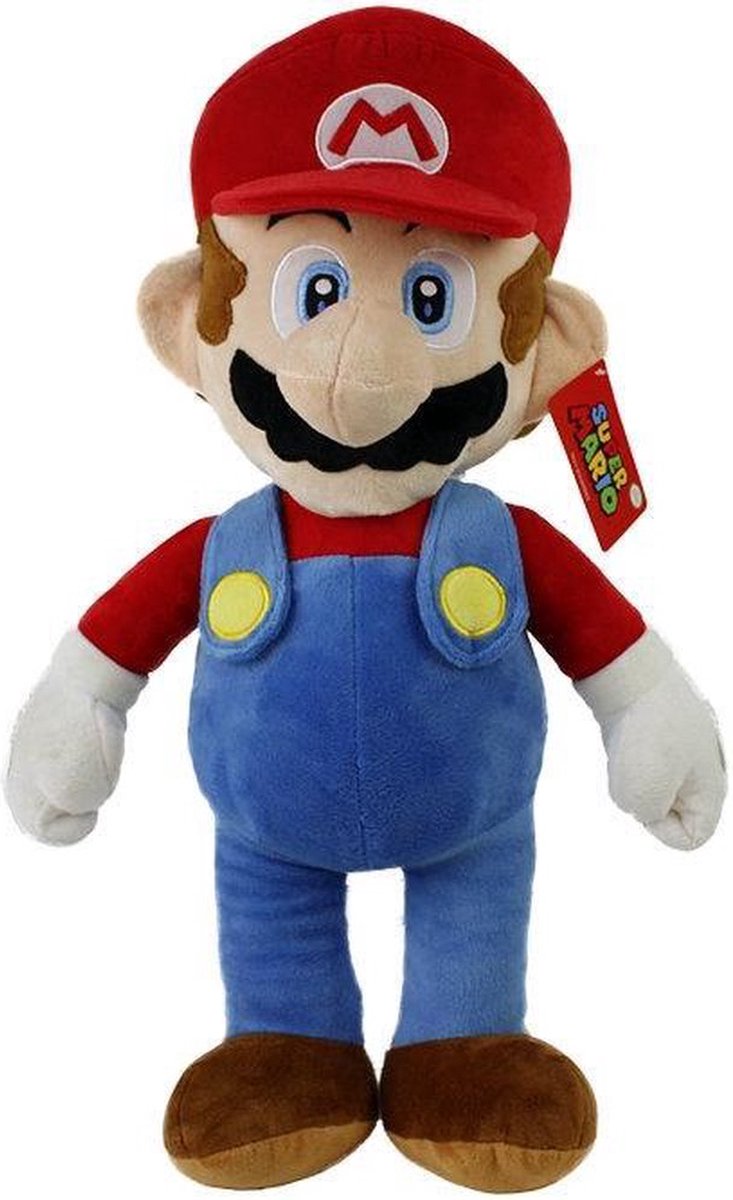 Super Mario Pluche Knuffel 35 cm {Nintendo Plush Toy | Speelgoed knuffelpop voor kinderen jongens meisjes | Mario, Luigi, Toad, Donkey Kong, Yoshi, Bowser, Peach}